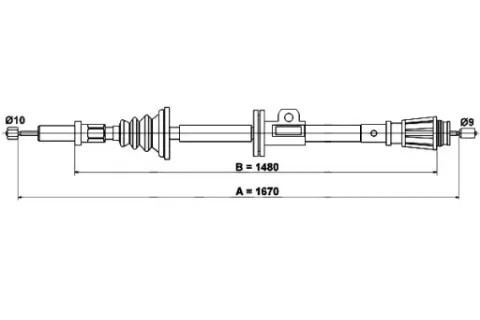 ate-24.3727-1308.2 трос тормоза, фото, оригинал