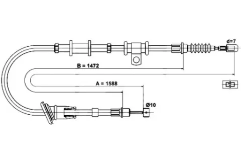 ate-24.3727-2109.2 трос тормоза, фото, оригинал