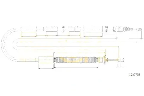 cof-12.0706 трос тормоза, фото, оригинал