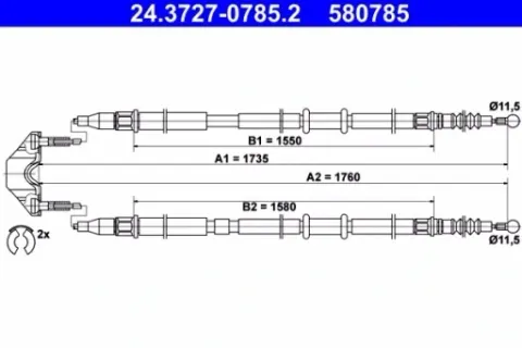 433153j трос тормоза, фото, оригинал