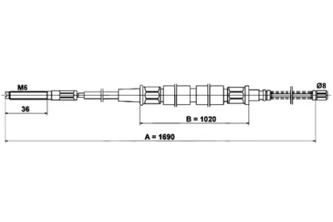 absk11386 трос тормоза, фото, оригинал